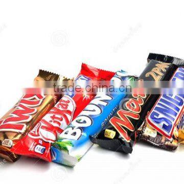 Twix, Kit Kat, Bounty,Toblerone,Bounty,Mars,Snickers Chocolate Bars