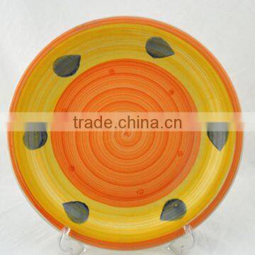 hand painted ceramic plate stoneware plate