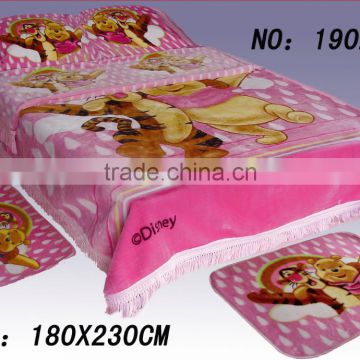 Raschel blanket heavy 100 polyester fleece blanket beddings