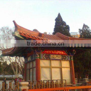 Chinese traditional ceramic spanish tile roof installation