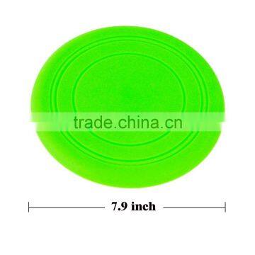 Larger 7.9inch silicone frisbee for dog training