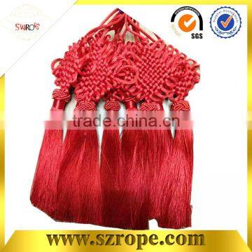 hand made red Chinese knot with tassel for jewelry
