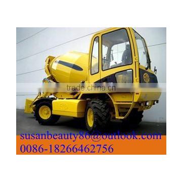 3m3 self loading mobile concrete mixer with front end loader