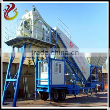 Easy Moving YHZS75 Mobile Concrete Batching Plant