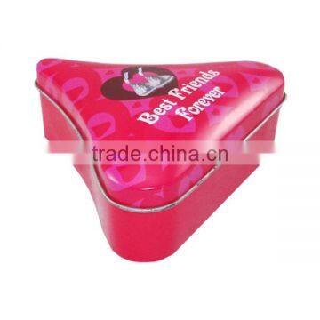 triangle tea tin box