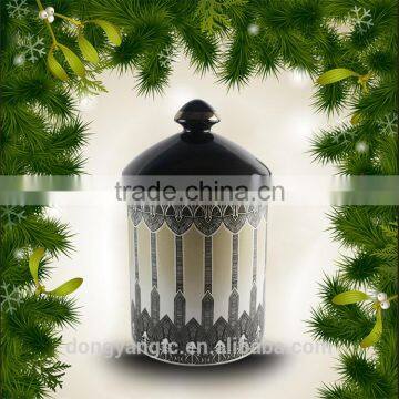 China supplier new premium custom Christmas wholesale ceramic unique candle jars holder cup