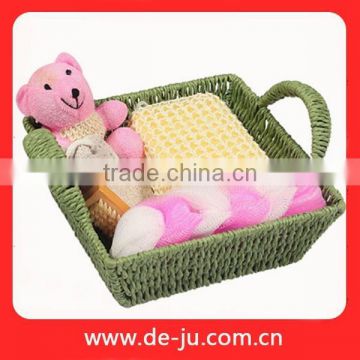 Imitation Rattan Basket Multifunction Bath Set