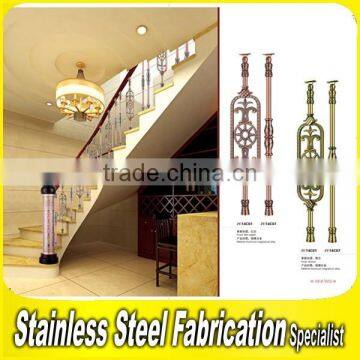 Engraved Decorative Integral Aluminum Stair Baluster photo-6