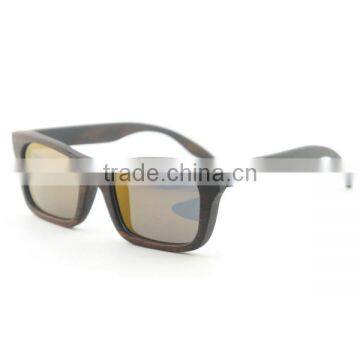 Made in china wholesale ebony wood frame light lens fashionable sunglasses