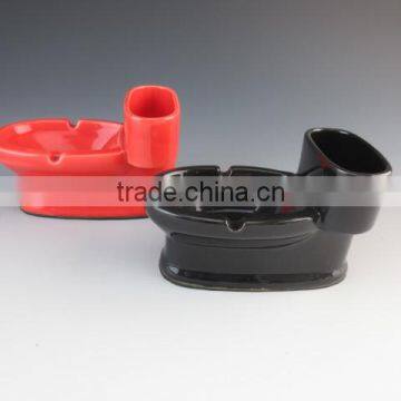 stock cheap ceramic craft glazed ashtray toilet shape