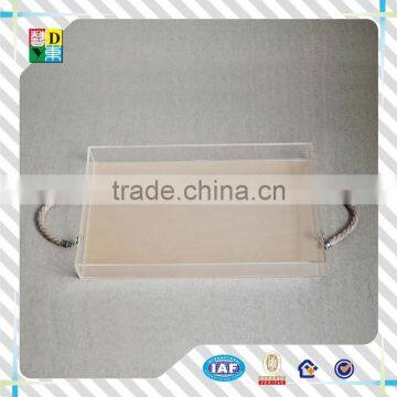 2016 Custom Design Acrylic Serving Tray Hot Sale Acrylic Food Tray PMMA Acrylic Tray With Insert Wholesale Pricce photo-3