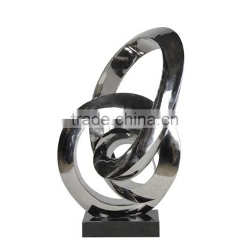 Polishing modern small size stainless steel table sculpture