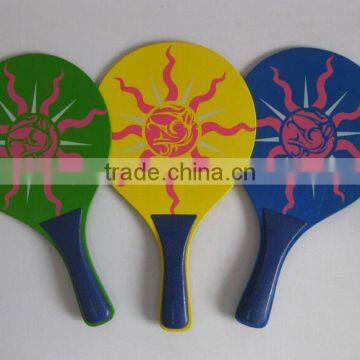 customized cheap price high quality China wood beach tennis rackets/badminton rackets