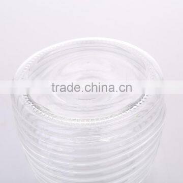 Set 3 Clear Coned Shape Threaded Glass Storage Canister Jars With Metal Lid photo-5