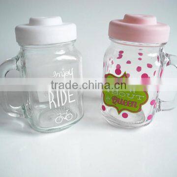 Glass Mason Stash Canning Mug With Pig Unique Lid photo-2