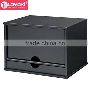 4-Shelf Desktop Organizer MDF Wood Office Desk Document Collection With Drawer photo-5