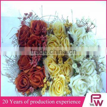 New arrival fashionable flower wire plastic decorative artificial flowers spring flowers for wreath