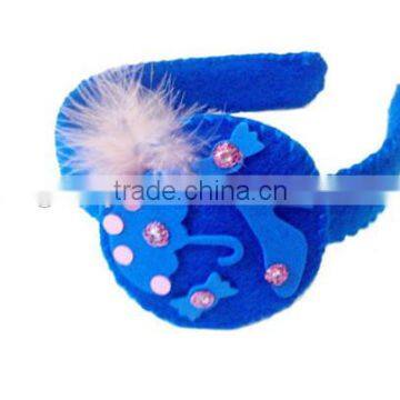 2017 Hot new bestselling product wholesale alibaba Felt kids Headband in neon blue made in China