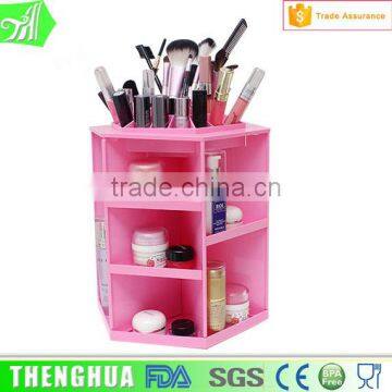 Rotation Hexagon Make-up Tools Plastic Storage Box Organizer Cosmetic Case photo-2