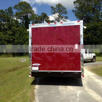 Mobile 8.5X28 Catering Food Trailers With Sinks, Gas, and Fire Suppresion For Sale photo-4