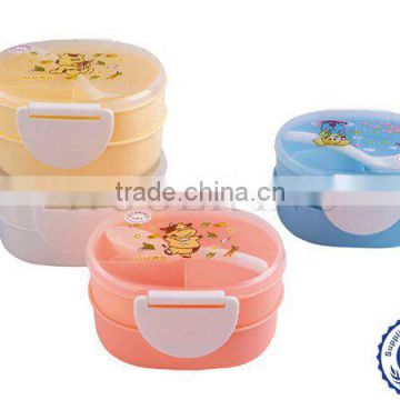 Double Layer PP Plastic Children Lunch Box