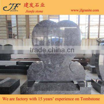 Antique Simple Design Bahama Blue Granite Headstone photo-2