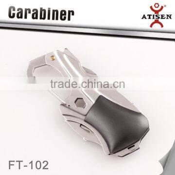 2Cr13 Stainless Steel Carabiner Outdoor Survival Camping Keychain Multi Tools photo-2