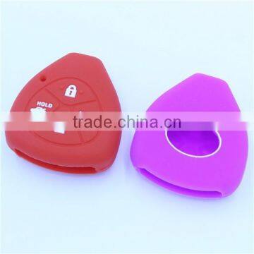 Silicone car key shell. fob key case for toyota 4 buttons