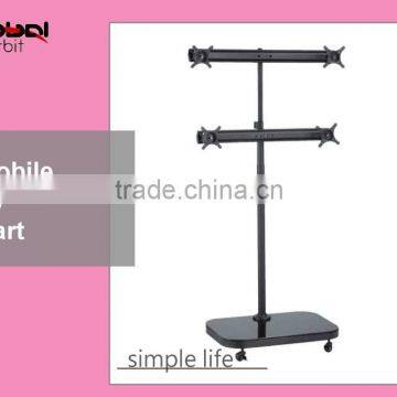 Simple Screen Mount Display LCD Monitor Holder Movable TV Bracket Cart