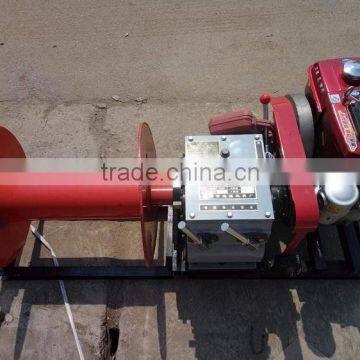 100M Steel Wire Rop Cable Winch Machine Made in China/ 3T Gasoline Engine Cable Winch photo-3