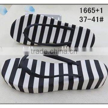 stripe high heel slipper for girls