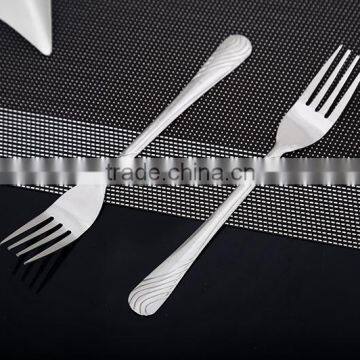 High Quality Silver Stainless Steel Cake Fruit Forks Fully Stock photo-3