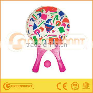 wooden beach racket/colorful printing/OEM