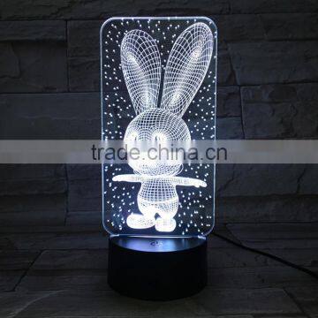 UCHOME Acrylic 7 Colorful 3D Illusion Night Light Bluetooth Speaker 3D Night Light photo-3