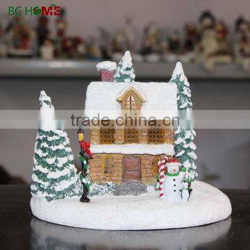 2015 customized polyresin christmas village scene