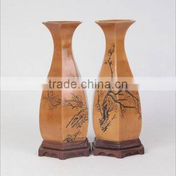 Antique vase&Flower wooden vase decoration