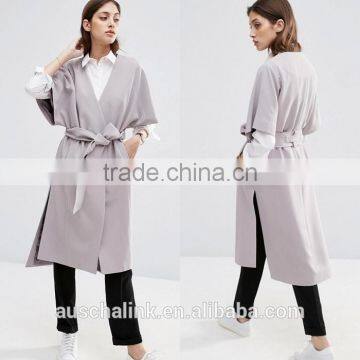 New Arrival High Quality Ladies Long Fashion Duster Coat Customized photo-5