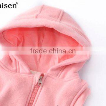 Factory Wholesale Custom Sleeveless Fleece Kids Clothing Vest photo-2