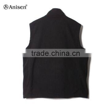 Oem Service Clothing Fleece Custom Plain Men Vest photo-2