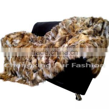 CX-D-83 Custom Made European Style Genuine Fox Fur Bedding Set Luxury photo-2