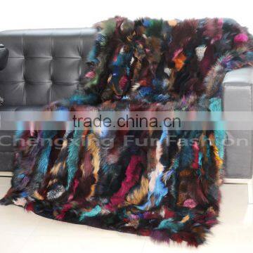 CX-D-83 Custom Made European Style Genuine Fox Fur Bedding Set Luxury photo-5