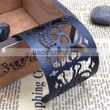 New Product Antique Hollowed Skull Bangle Jewelry Designs for Women photo-4