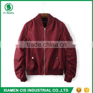 New Style Custom Logo Multicolor 100% Polyester Ladies Sublimated Bomber Jacket photo-3