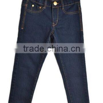 KIDS GIRLS LEGGING FASHION DARK BLUE JEANS LONG TROUSERS