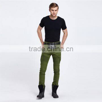 2016 New Brand Men's Fashion Jeans Green Jeans Male Personality Folds Comfortable Hotsale Biker Jeans photo-2