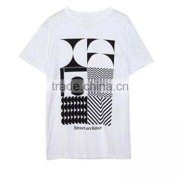 2017 Wholesale Fashion Men White T-shirt Cotton Printing T-shirt Custom Men's Clothing photo-4
