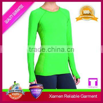 Green- color custom long sleeve sport t-shirt design class