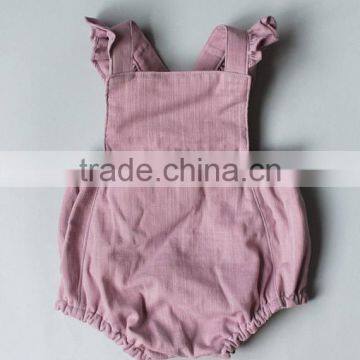 Boutique Summer Newborn Baby Clothes Stripes Cotton Wholesale Backless Girl Romper