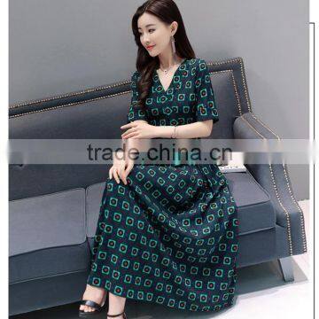 Z&M Women's 2017 New Fashion Dress Silk Dress Dress Dress photo-2