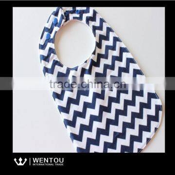 Wholesale Embroidered Seersucker Chevron Baby Bib